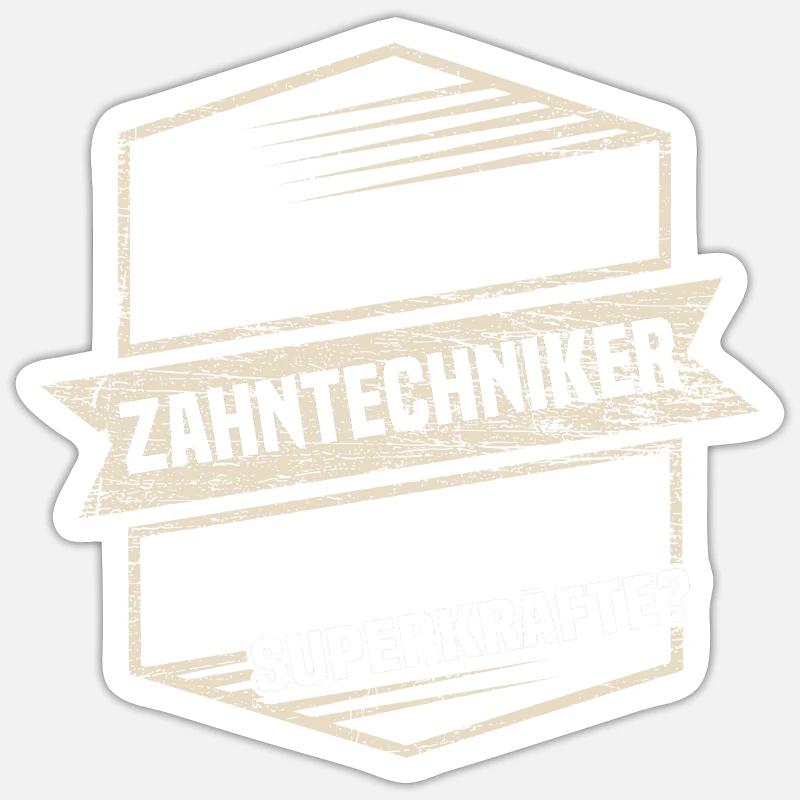 Zahntechniker Held Sticker Größe S (10 x 10 cm)