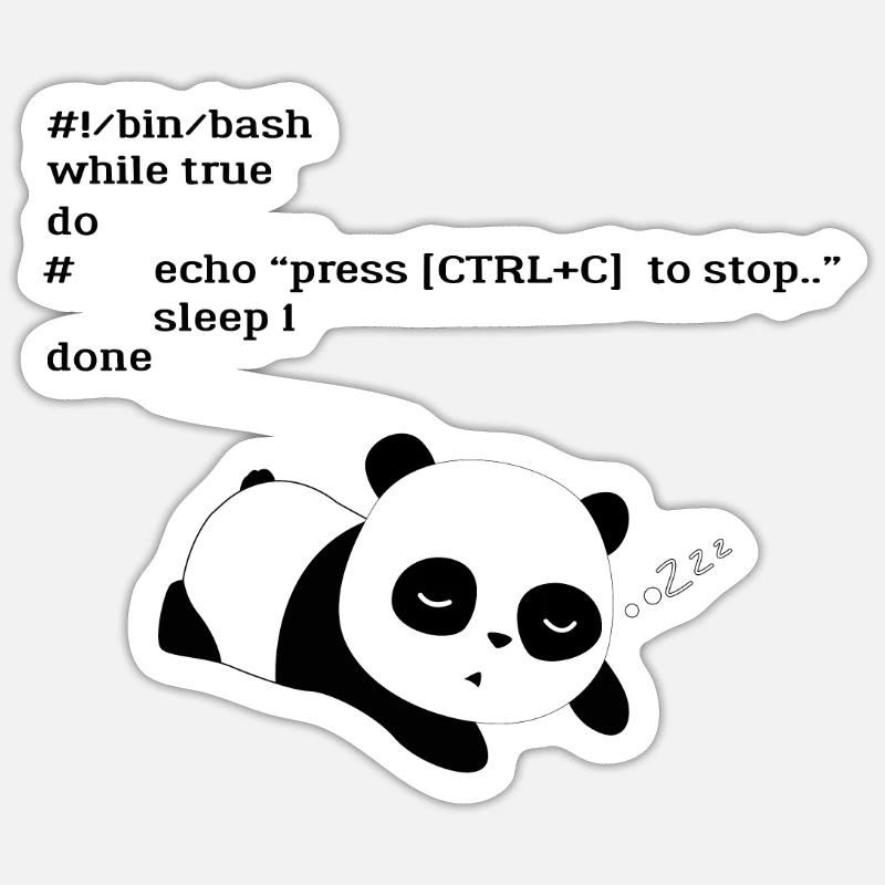 Schlafen Programmierer Lustig - Sticker Größe S (10 x 10 cm) - Mattweiß