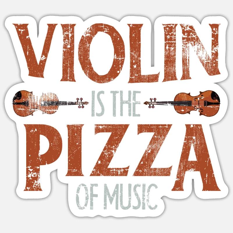 violon - Sticker taille S (10 x 10 cm) - blanc mat
