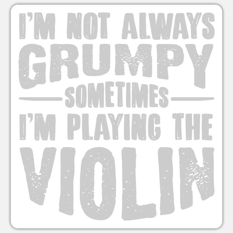 violon - Sticker taille S (10 x 10 cm) - blanc mat