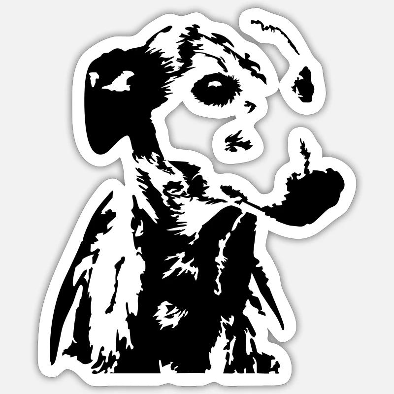 Whippet head Sticker size S (10 x 10 cm)