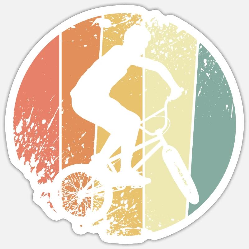 BMX - Sticker size S (10 x 10 cm) - white matte