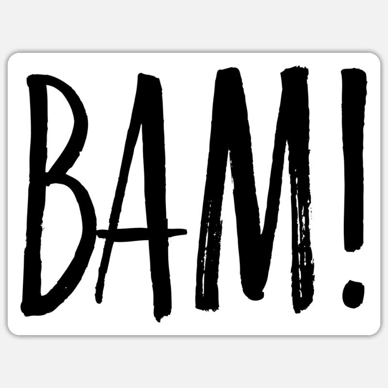 BAM - Sticker Größe S (10 x 10 cm) - Mattweiß
