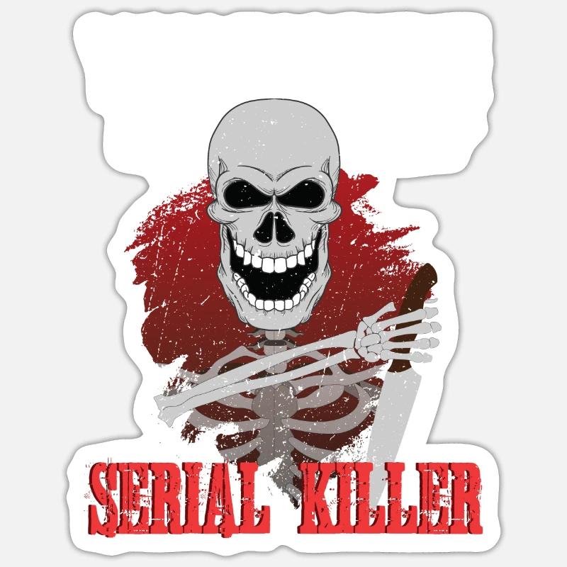 Inner Serial Killer - Sticker taille S (10 x 10 cm) - blanc mat