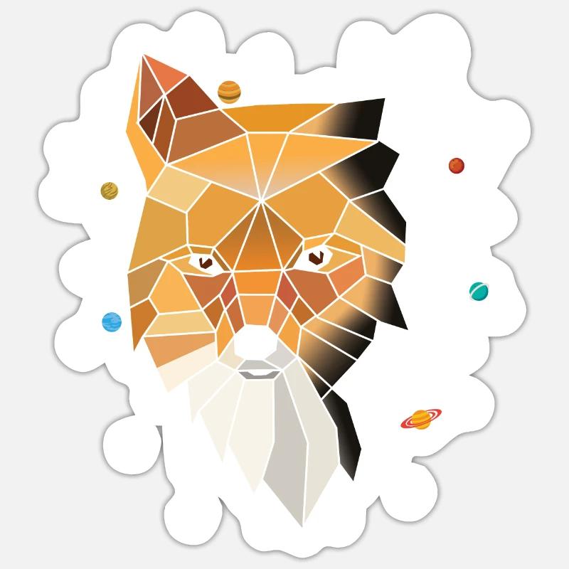 Polygon fox Sticker size S (10 x 10 cm)