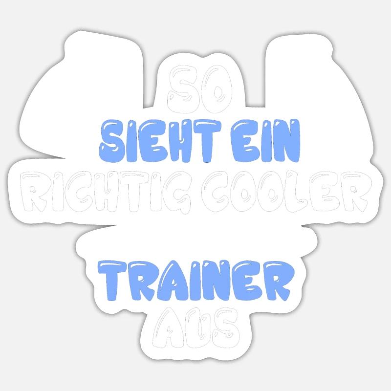 so sieht ein richtig guter trainer aus - Sticker Größe S (10 x 10 cm) - Mattweiß