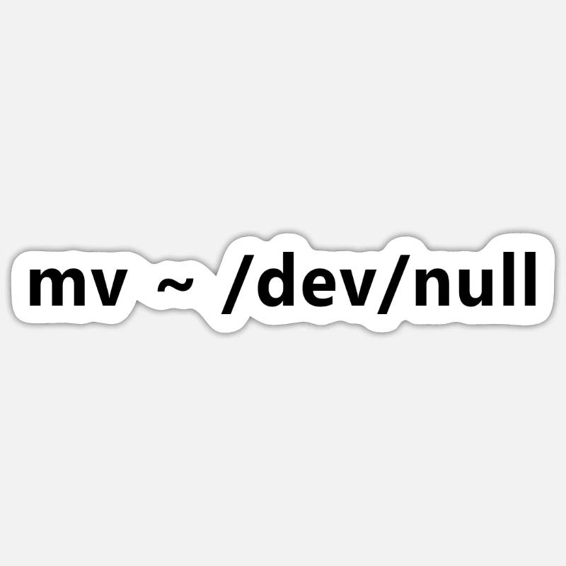 Commandes Linux dangereuses de Linux Admin - Sticker taille S (10 x 10 cm) - blanc mat