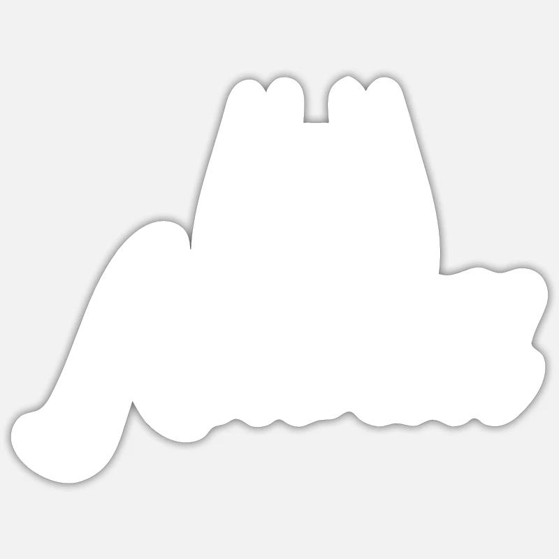 J'aime le netball - Sticker taille S (10 x 10 cm) - blanc mat
