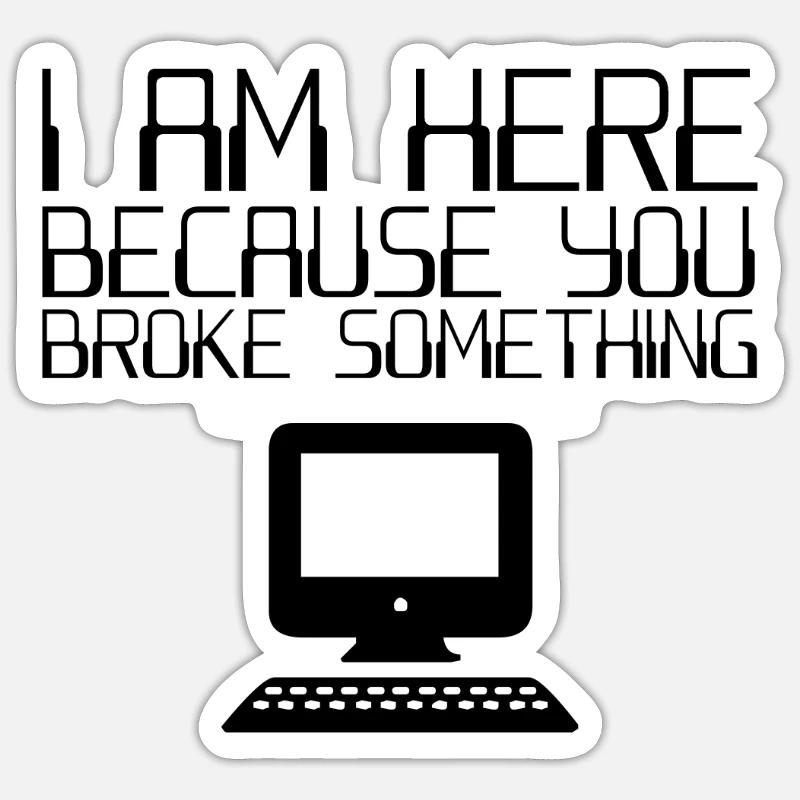 IT Helpdesk It Support Sticker Größe S (10 x 10 cm)