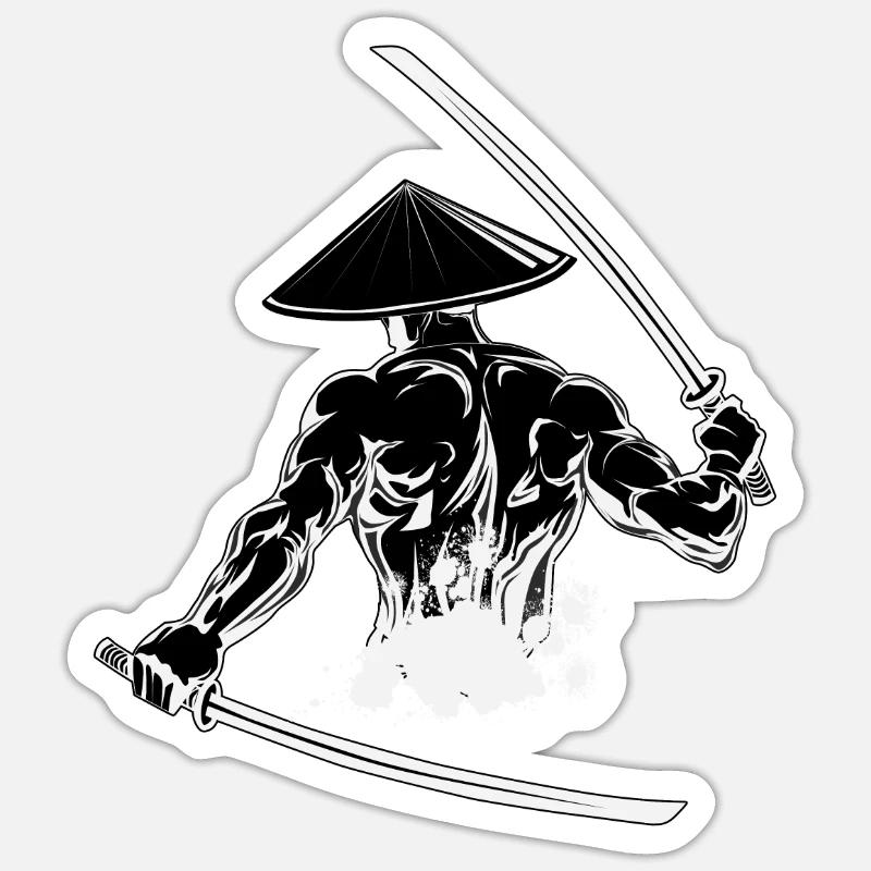 Samurai Katana Sticker size S (10 x 10 cm)