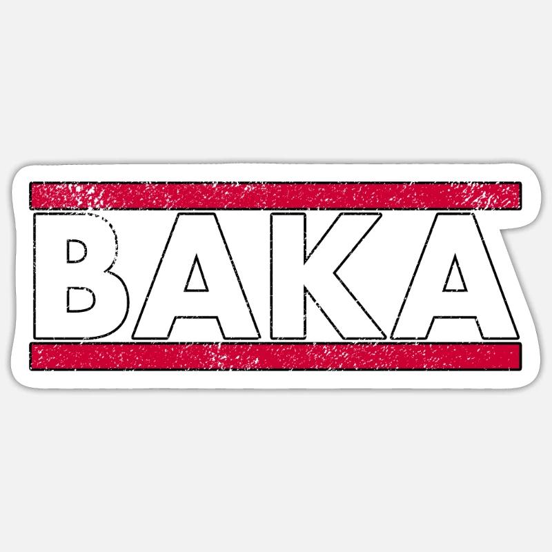 Baka anime - Sticker size S (10 x 10 cm) - white matte