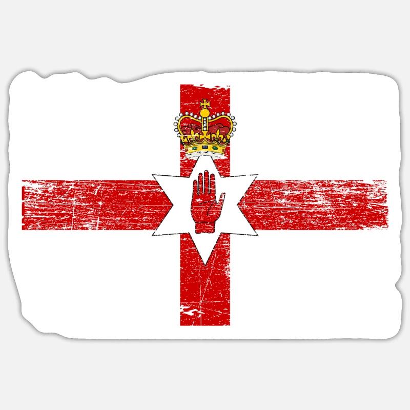 Drapeau d'Irlande du Nord Sticker taille S (10 x 10 cm)
