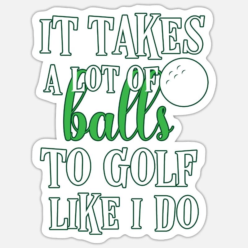Golf - Sticker Größe S (10 x 10 cm) - Mattweiß