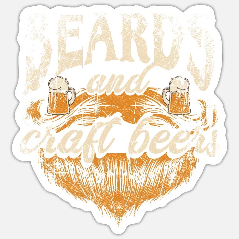 Barbe de bière artisanale Sticker taille S (10 x 10 cm)