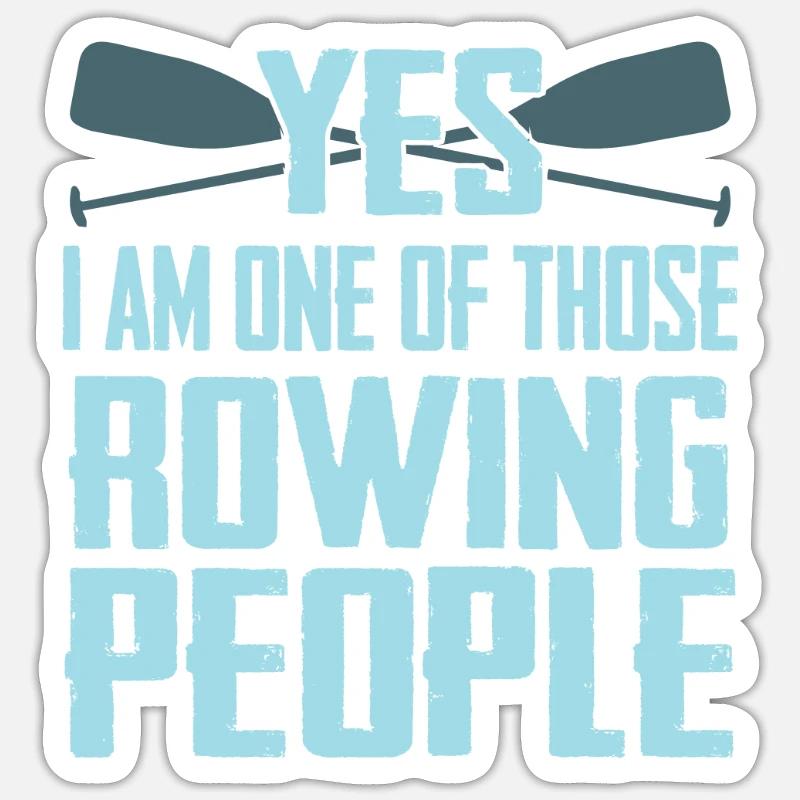 rowing - Sticker size S (10 x 10 cm) - white matte