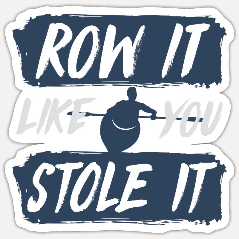 rowing - Sticker size S (10 x 10 cm) - white matte