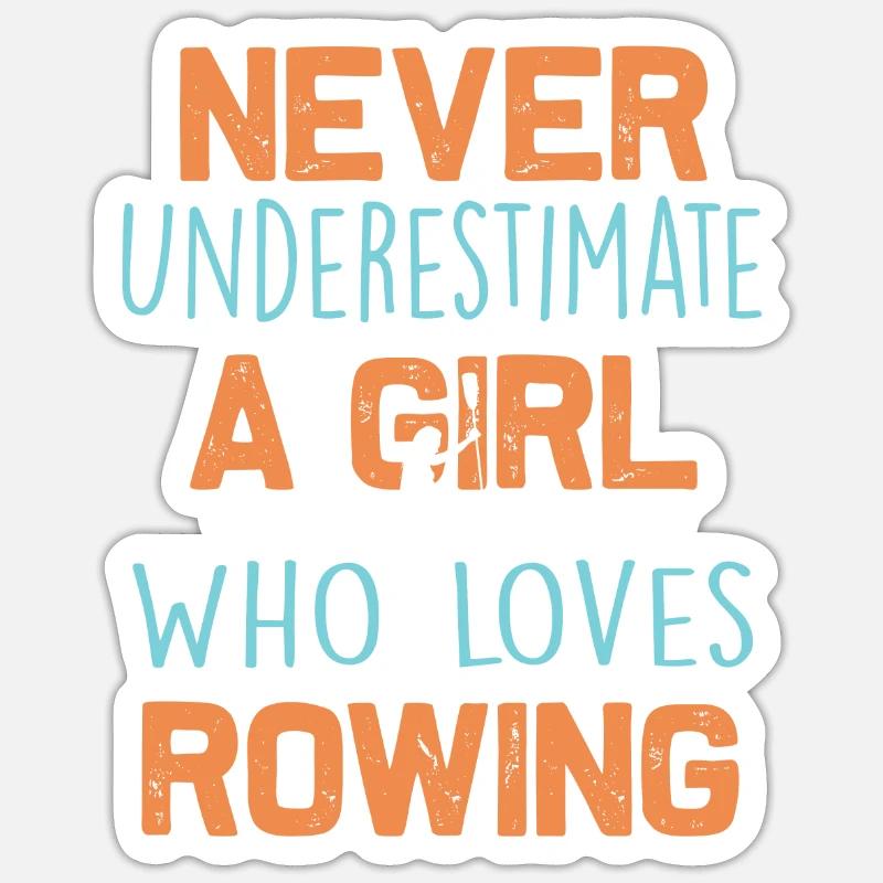 rowing - Sticker size S (10 x 10 cm) - white matte
