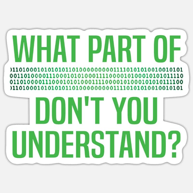 Binärcode Binar Dualcode Programmeur Cadeau Sticker taille S (10 x 10 cm)