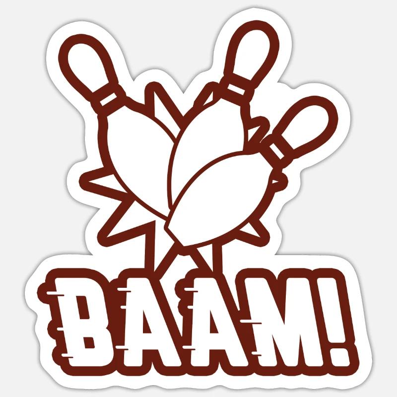 bowling - Sticker size S (10 x 10 cm) - white matte