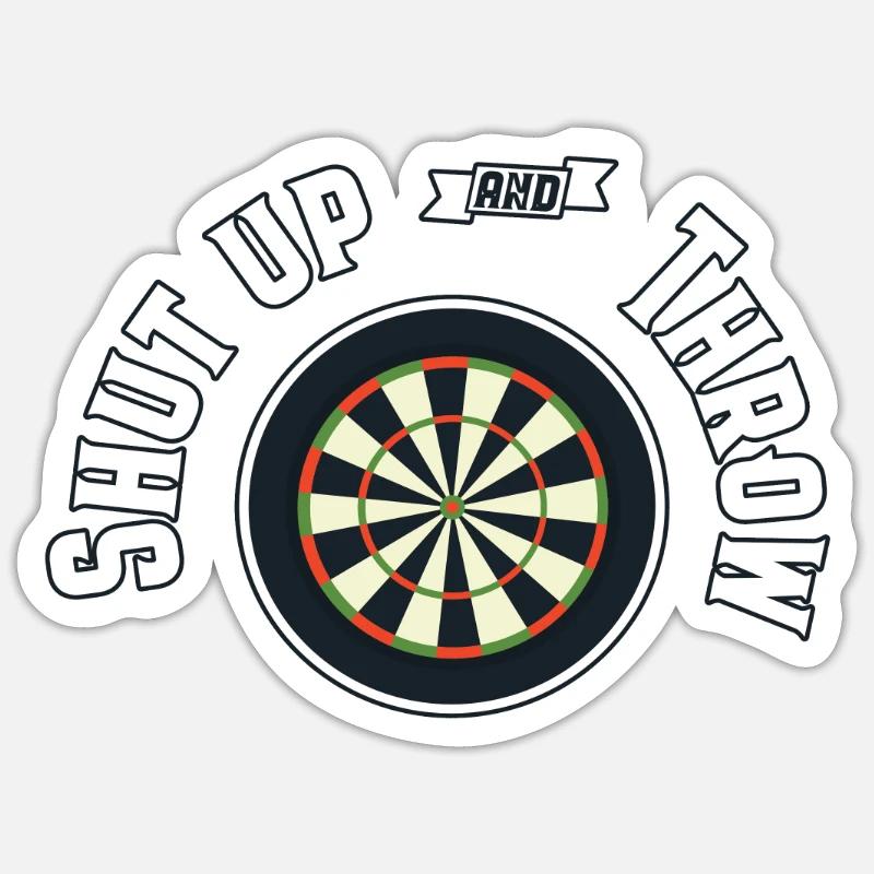 Darts Dart - Sticker size S (10 x 10 cm) - white matte