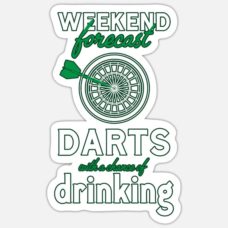 Darts Dart - Sticker Größe S (10 x 10 cm) - Mattweiß