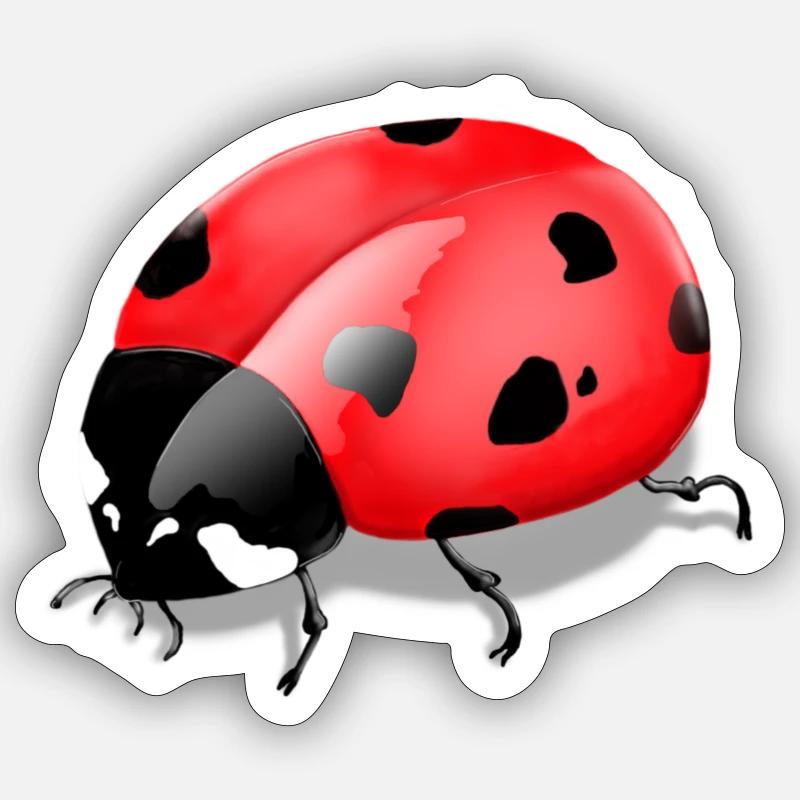 Imprimé insecte - Sticker taille S (10 x 10 cm) - blanc mat
