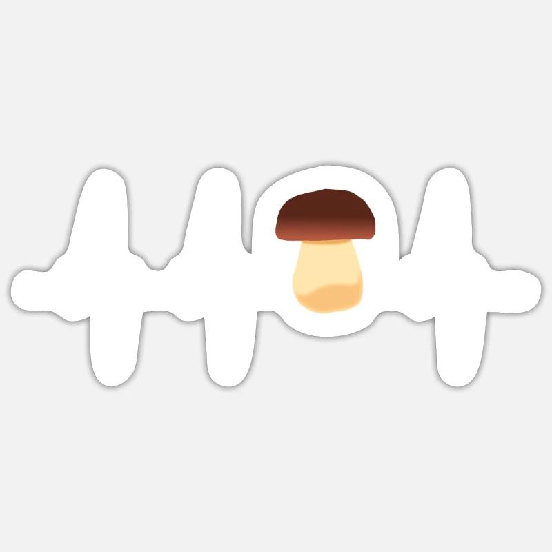 ami de champignons - Sticker taille S (10 x 10 cm) - blanc mat