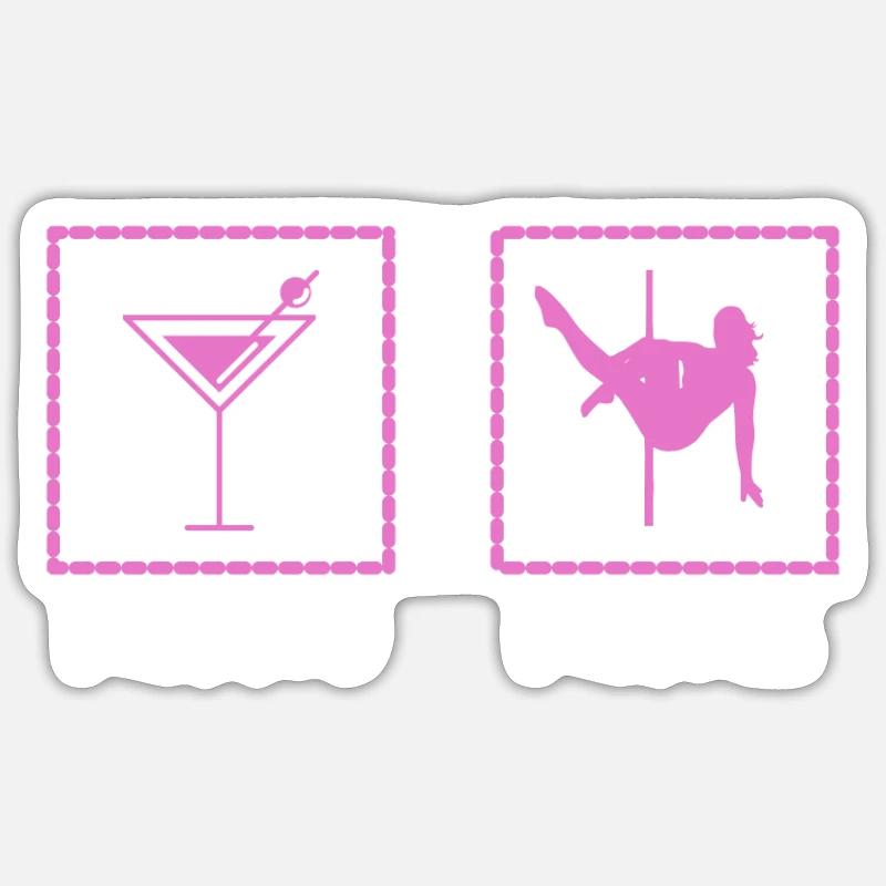 Cadeau de danseuse de pole dance blague dance Sticker taille S (10 x 10 cm)