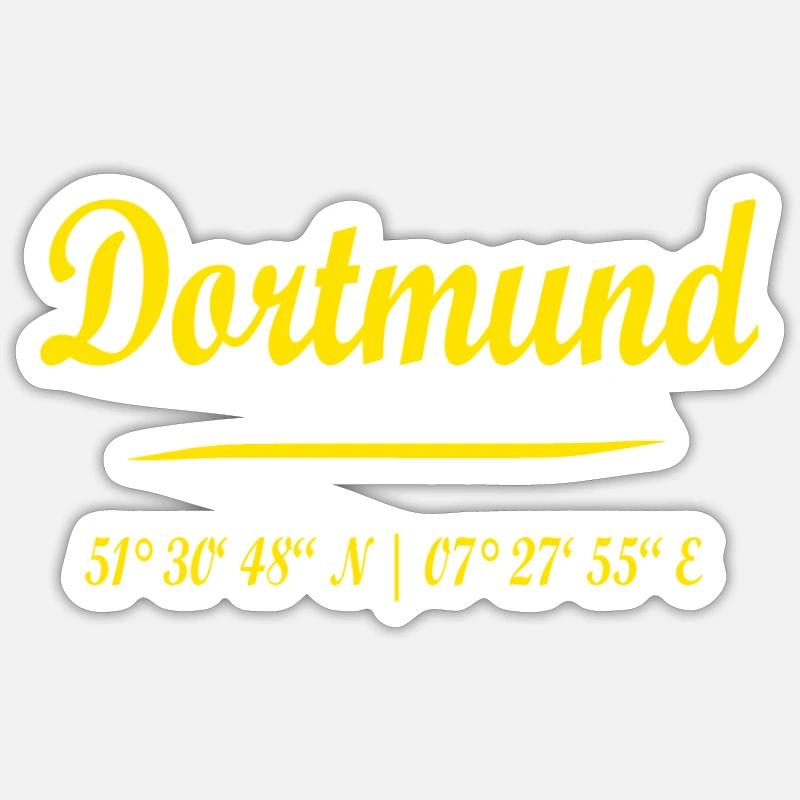 Dortmund - Sticker taille S (10 x 10 cm) - blanc mat