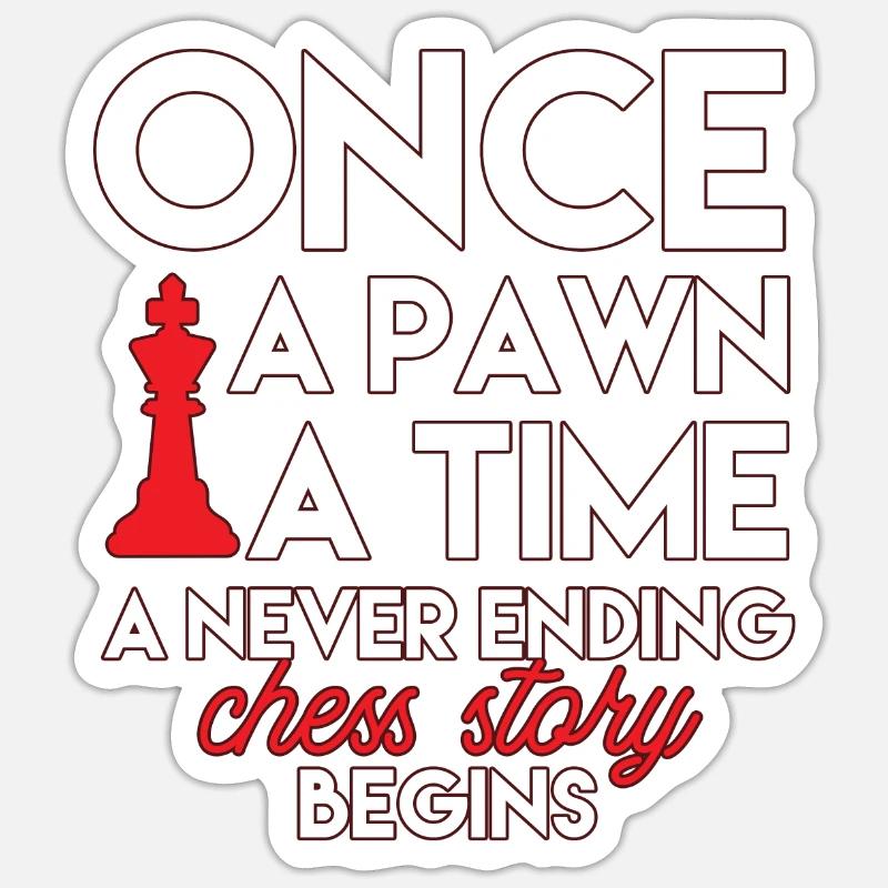 Chess Game - Sticker size S (10 x 10 cm) - white matte