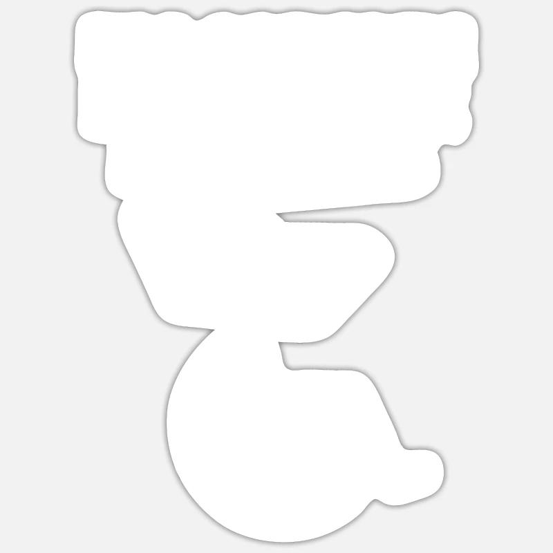 Rollstuhl Handicap Behinderte Behinderung Geschenk - Sticker Größe S (10 x 10 cm) - Mattweiß