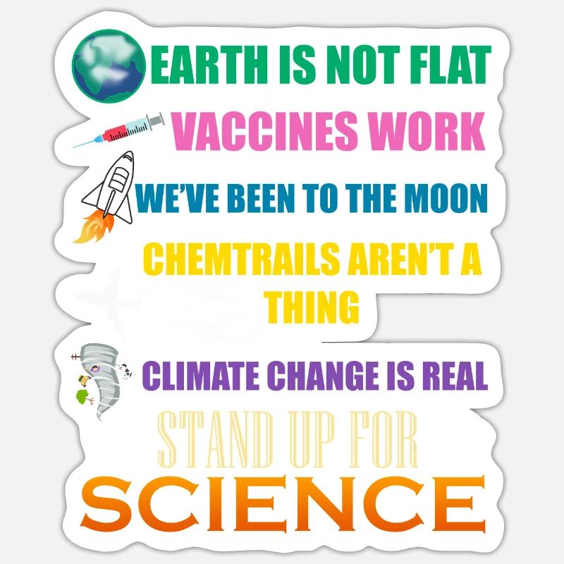 Trust In Science Scientists - Sticker size S (10 x 10 cm) - white matte