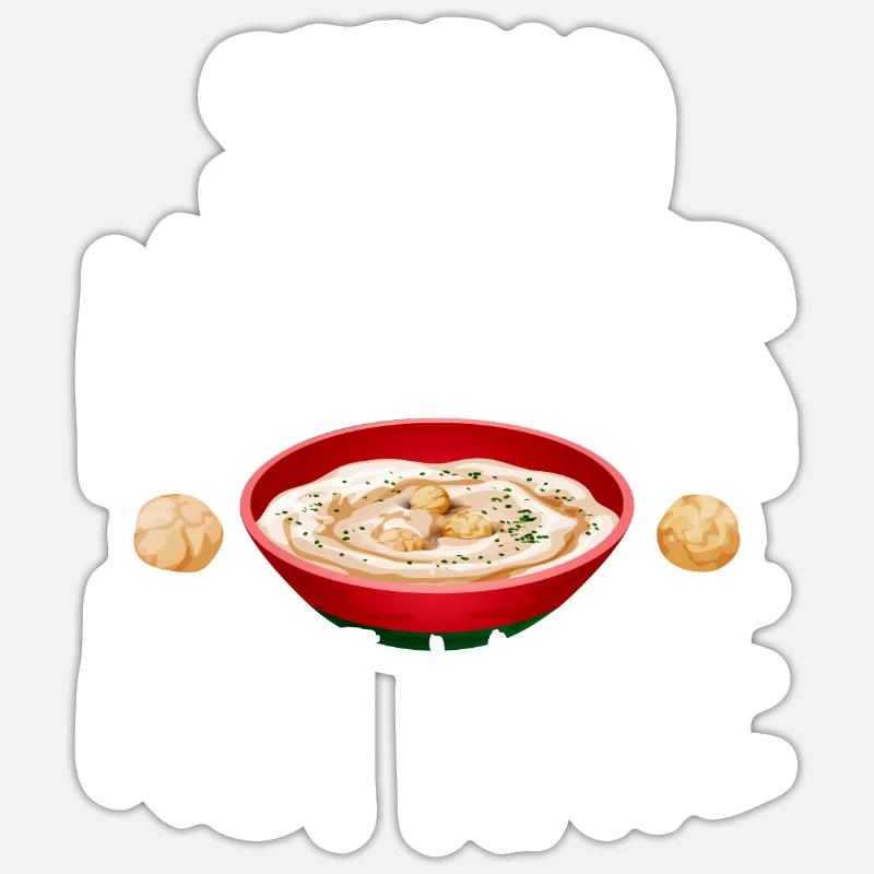 Faites-vous plaisir avec le végétalien Hummus Not Hate Sticker taille S (10 x 10 cm)