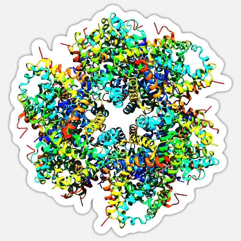 Cool Protein Molecule Chemistry Nerd Hemoglobin Sticker size S (10 x 10 cm)