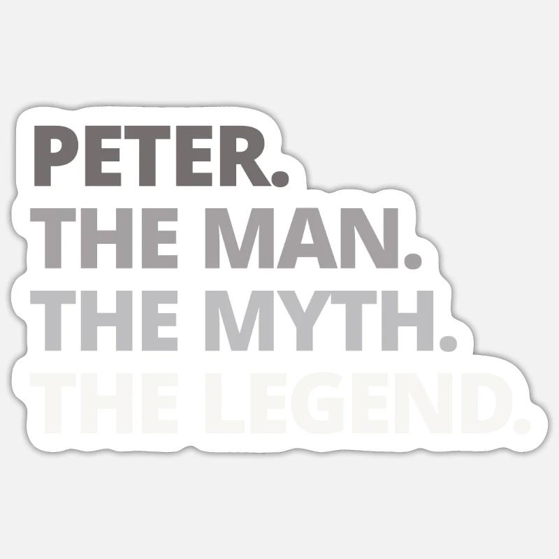 Peter saying gift - Sticker size S (10 x 10 cm) - white matte