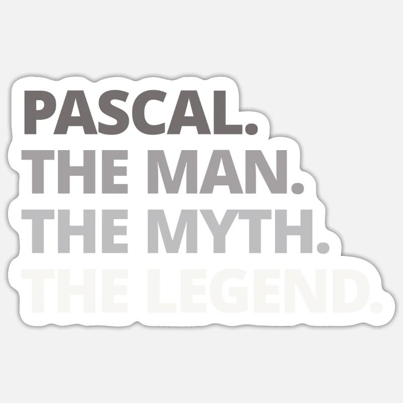 Nom de Pascal disant cadeau Sticker taille S (10 x 10 cm)