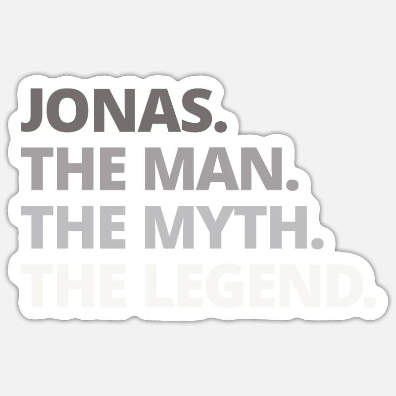 Jonas Name Spruch Geschenk - Sticker Größe S (10 x 10 cm) - Mattweiß