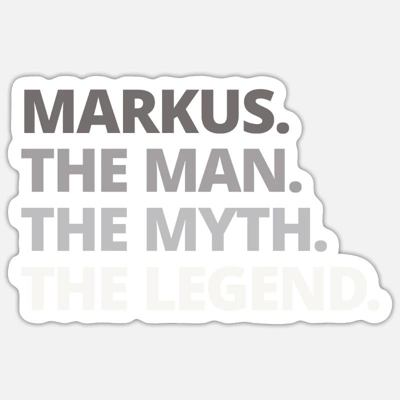Markus name saying gift - Sticker size S (10 x 10 cm) - white matte