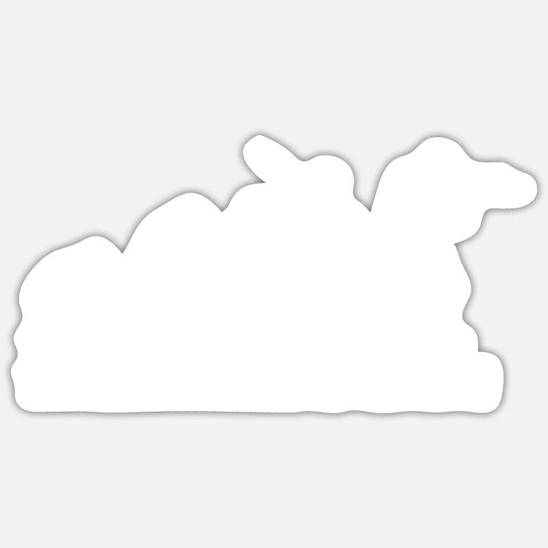 Soldats Evolution Cadeau - Sticker taille S (10 x 10 cm) - blanc mat