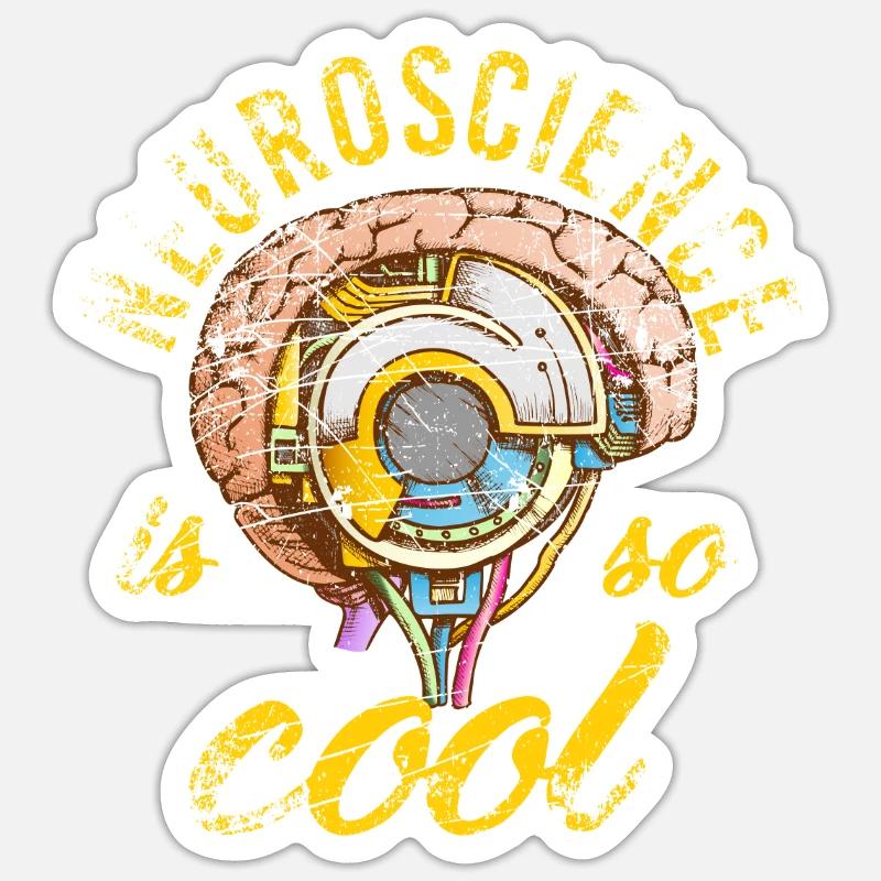 Neuroscience Geschenk - Sticker Größe S (10 x 10 cm) - Mattweiß