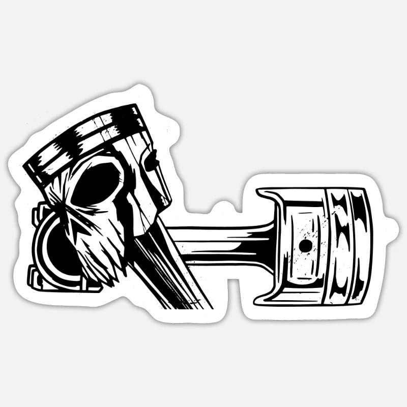 Piston Cylinder Car Engine Sticker size S (10 x 10 cm)