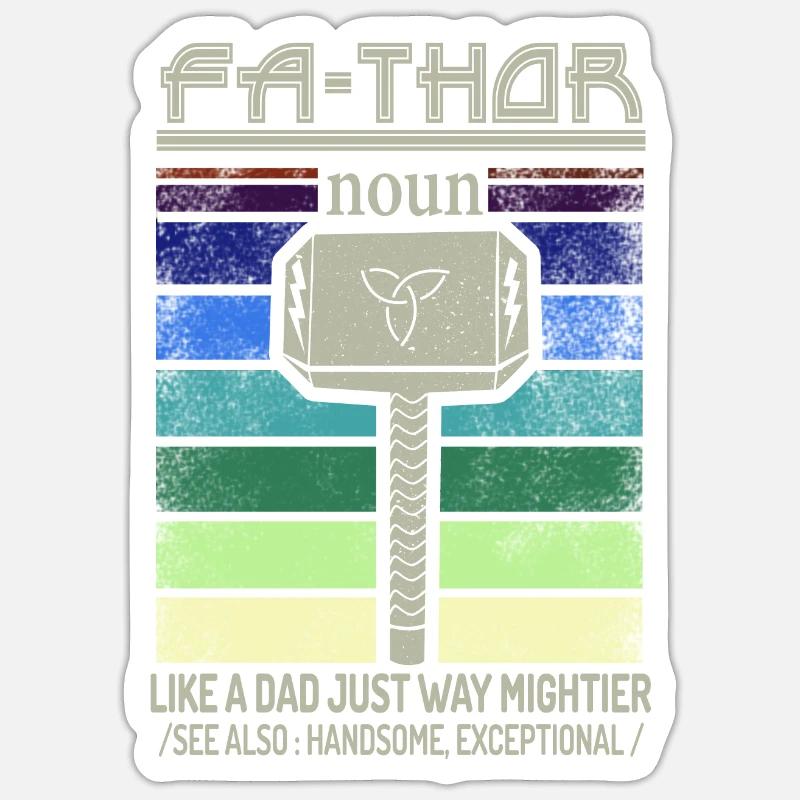 Fathor - Sticker taille S (10 x 10 cm) - blanc mat