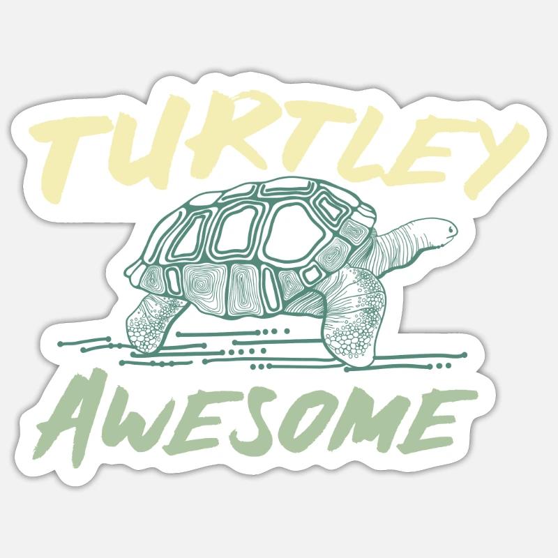 Turtle saying - Sticker size S (10 x 10 cm) - white matte