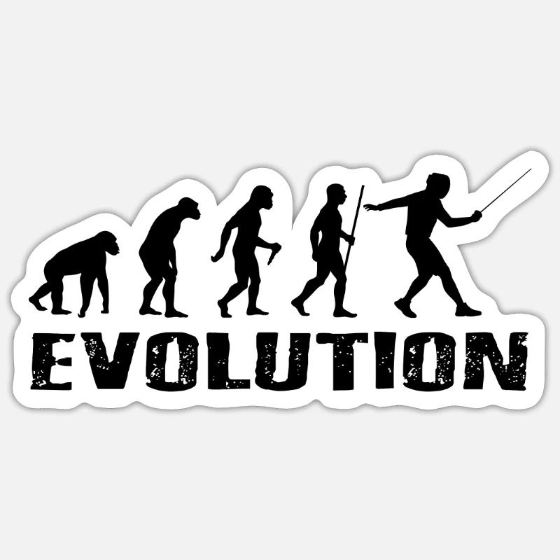 Evolution fencers fencing Sticker size S (10 x 10 cm)