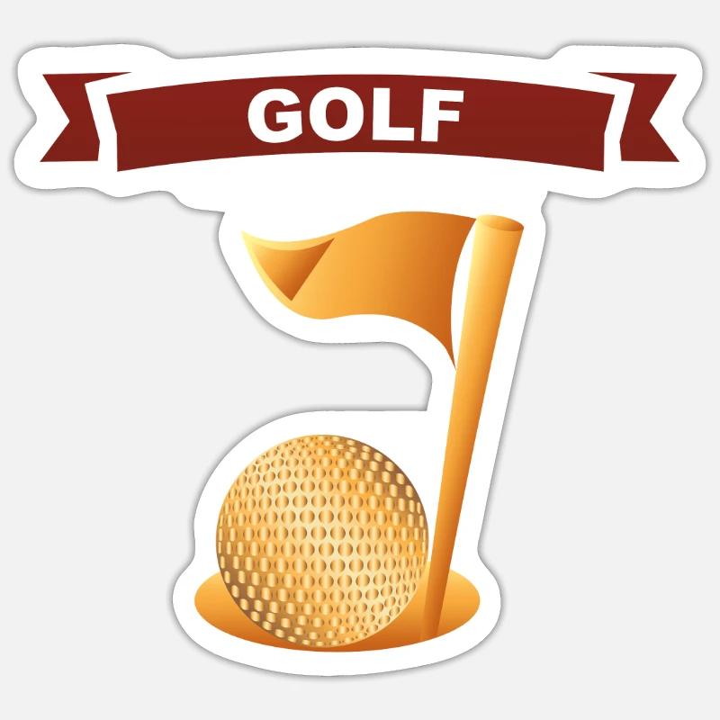Golfing Golf - Sticker size S (10 x 10 cm) - white matte