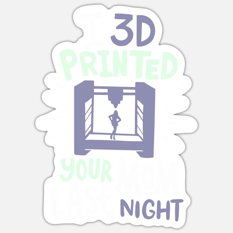 3D printer CNC machine - Sticker size S (10 x 10 cm) - white matte