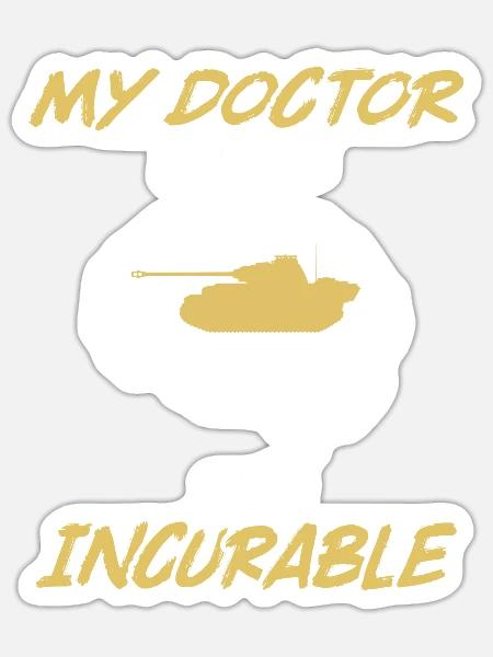 Panzer Panzerfahrer Kampfpanzer Panzertruppe - Sticker Größe S (10 x 10 cm) - Mattweiß