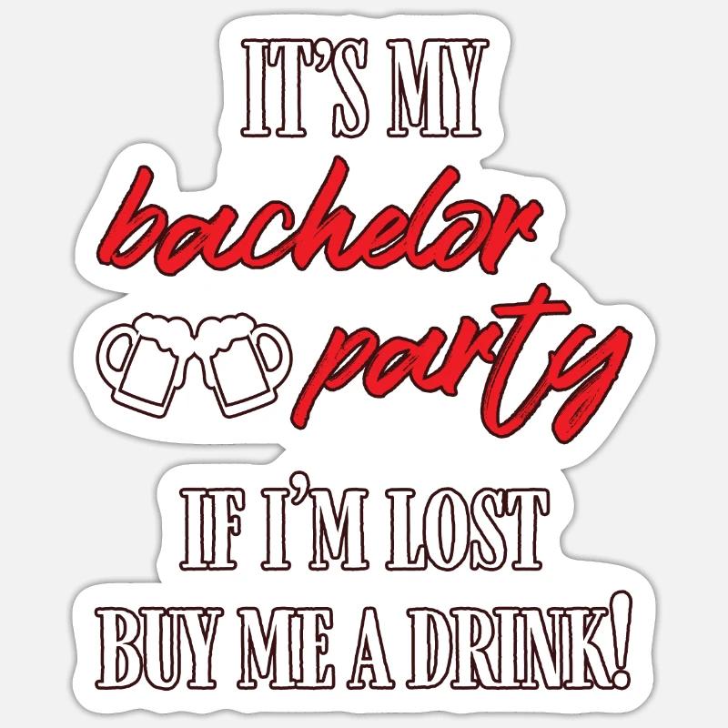 Bachelor - Sticker size S (10 x 10 cm) - white matte