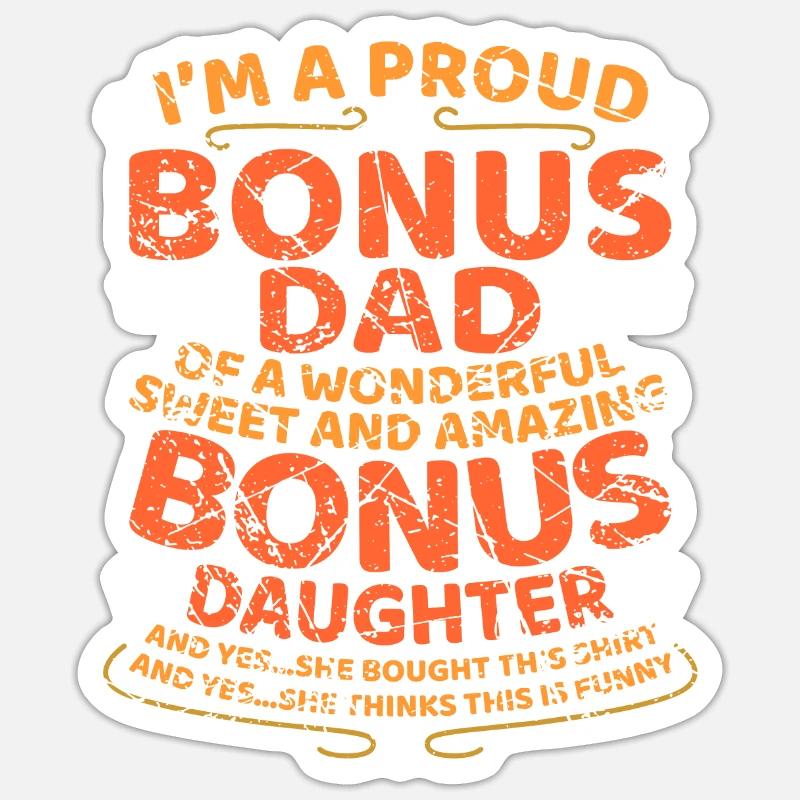 Step dad gift idea Sticker size S (10 x 10 cm)