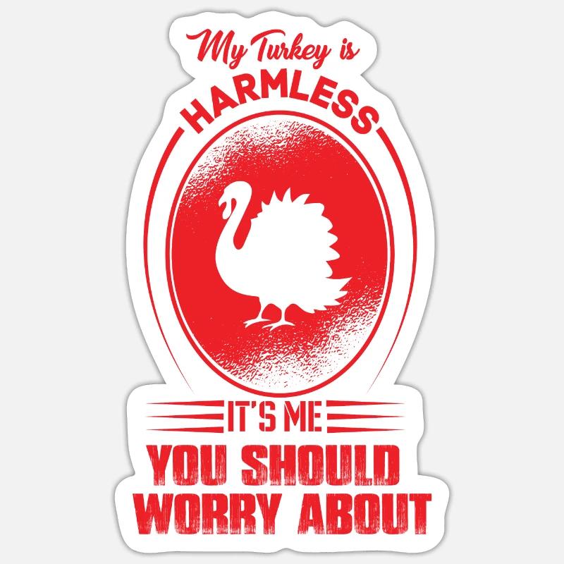 Pute Harmloses Tier - Sticker Größe S (10 x 10 cm) - Mattweiß